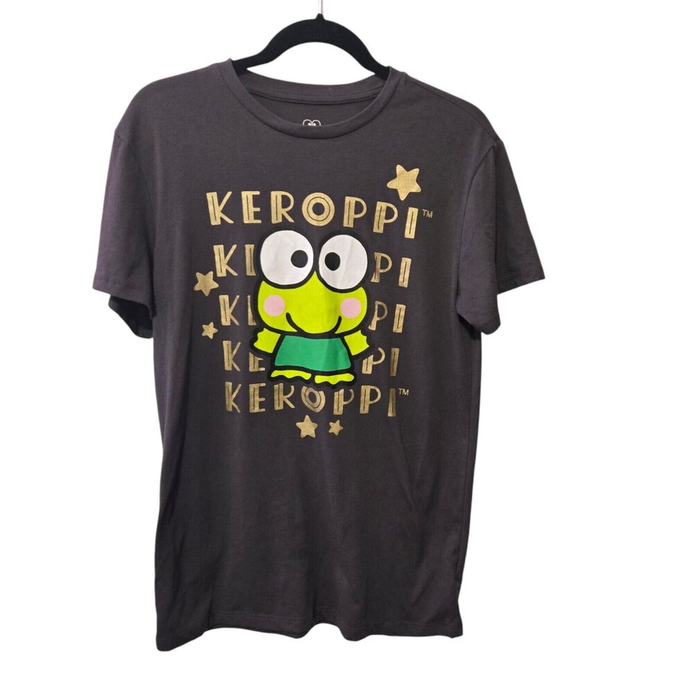 Sanrio Women Kawaii Gray‎ Keroppi Spell Out Graphic Medium